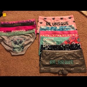 10 justice underwear